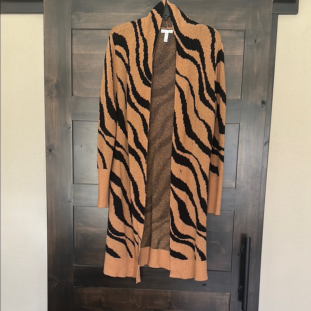 Stylish Zebra Print Women's Cardigan